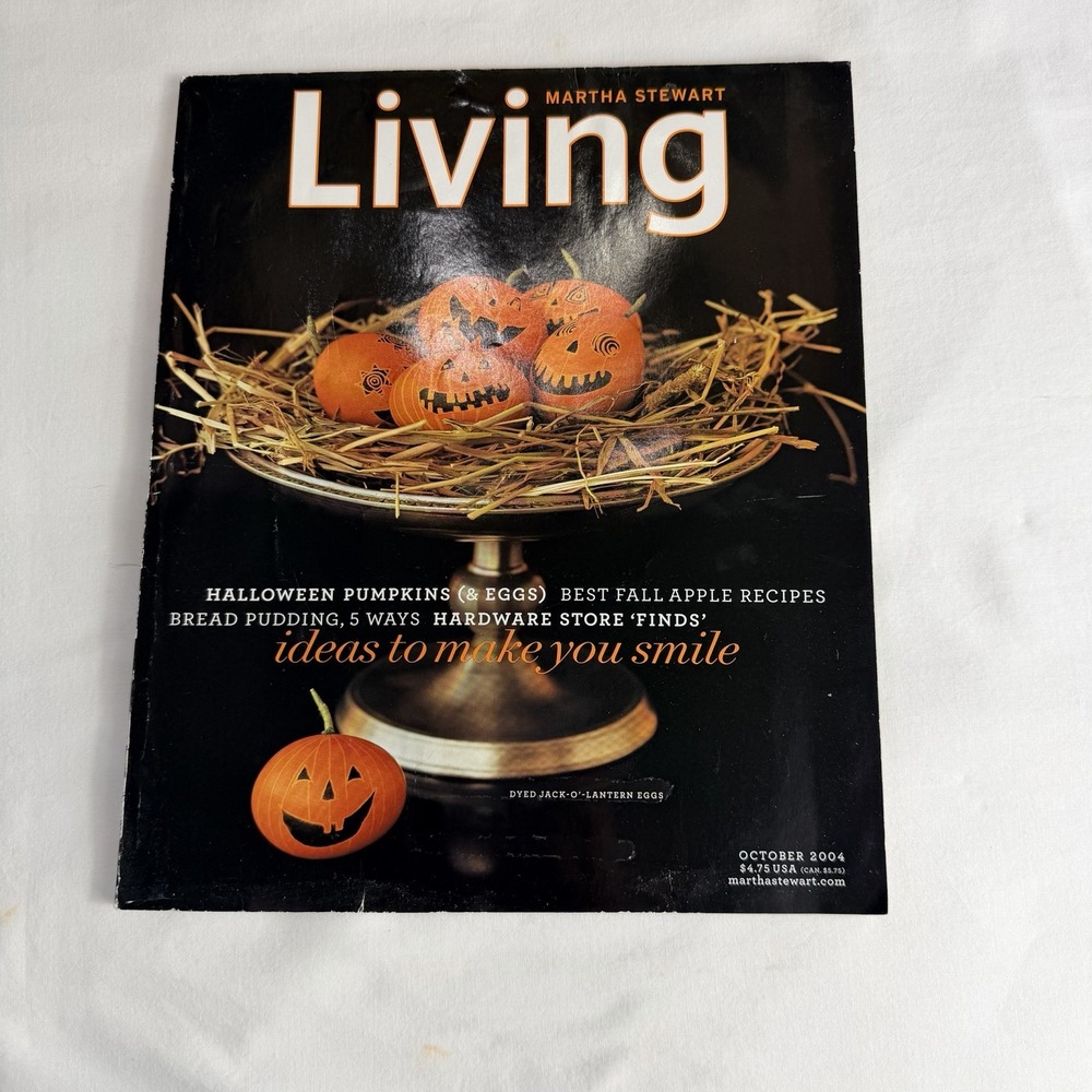 Martha Stewart Living Magazine October 2004 Halloween eggs pumpkins Recipes tear